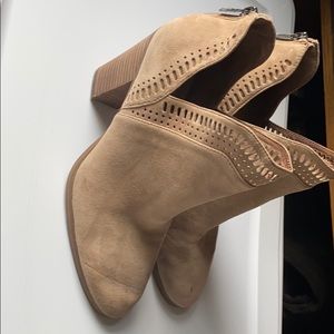 Vince Camuto Tan Booties with Cutout Detail